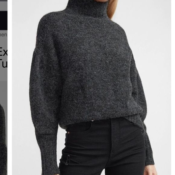 Express X You Chunky Turtleneck Sweater grey express women's jumper - Picture 1 of 5